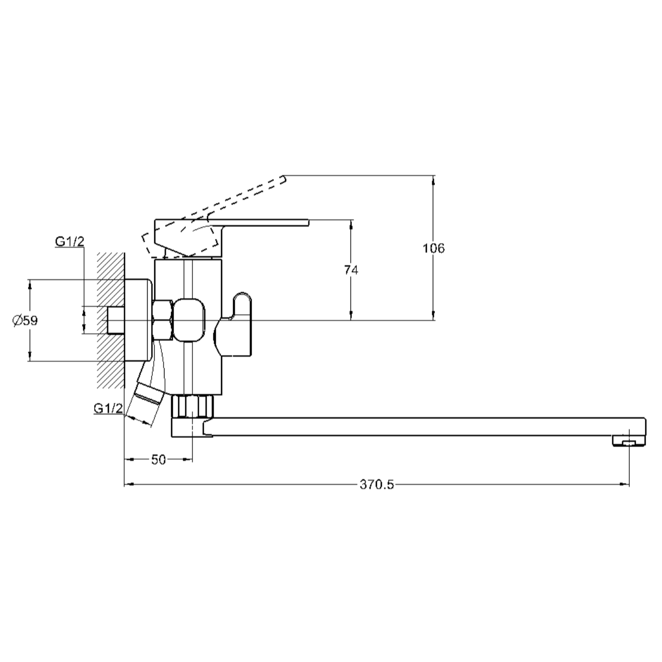 Смеситель для ванны G-Lauf NOB7-A128