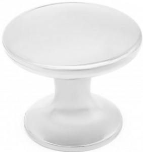 Ручка-кнопка мебельная SOLLER 306С белые d-24 мм (100/1000)