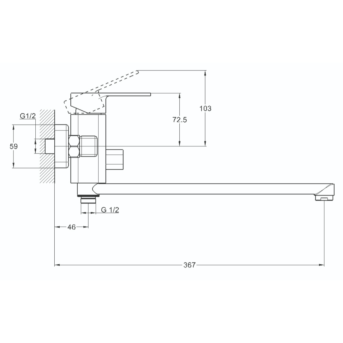 Смеситель для ванны G-Lauf NEB7-A123