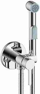 Смеситель для биде встроенный, с лейкой, ARGO LEDA, ХРОМ однорычажный, d-25, латунь
