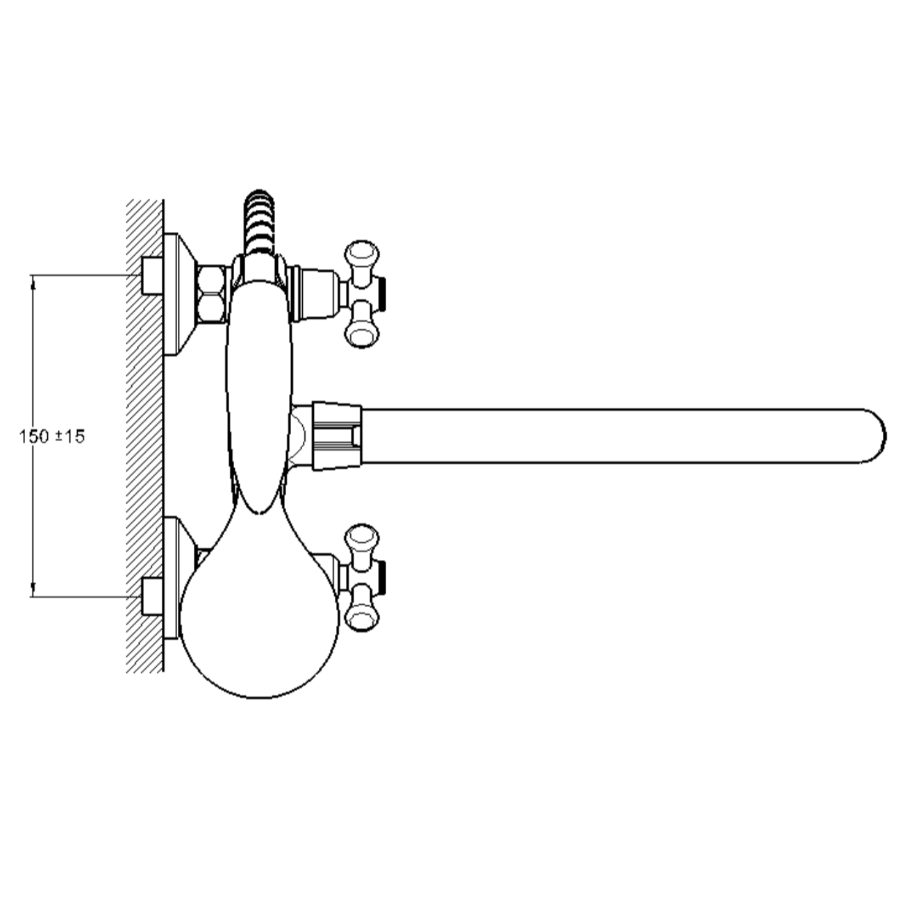 Смеситель для ванны G-Lauf QML7-A827