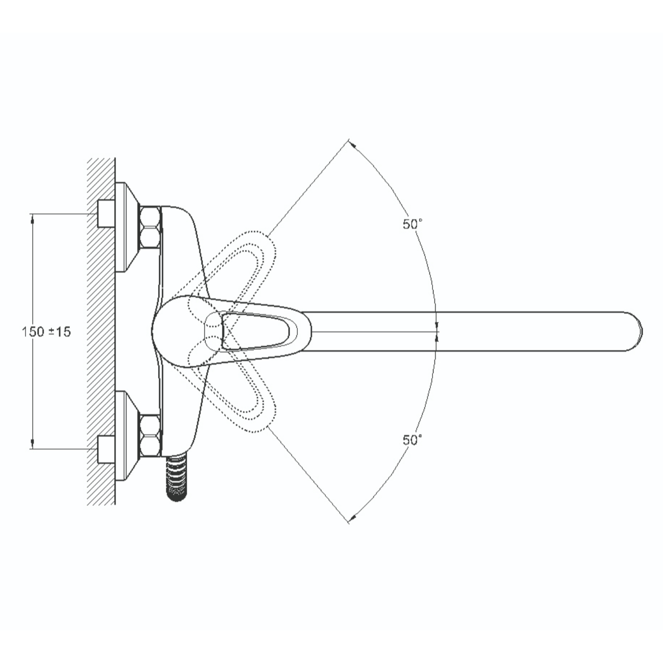 Смеситель для ванны G-Lauf KLO6-C048