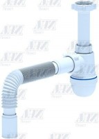 АНИ пласт C0125 Сифон 1 1/2"х40, без выпуска, гофра 715мм 40х40 (K404)