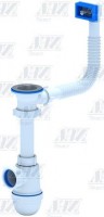 АНИ пласт C0140 Сифон 1 1/2"х40, реш. 70мм, жестк. прямоуг. перелив