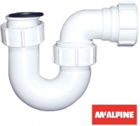 Сифон MRBD1 P-образный б/выпуска, высота 120 мм, ввод 1 1/4", выход 32 мм Mc'Alpine