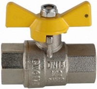 Кран шаровой латунный ГАЗ  3/4" ВР-ВР бабочка AQUALINK