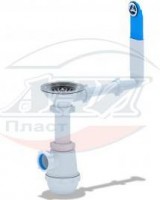 АНИ пласт A0142 Сифон Грот 3 1/2"х40, реш. 115мм, жестк. кругл. перелив