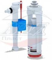 АНИ пласт WC8030C Арматура комплект, хром кнопка, впуск бок. 3/8" пласт. резьба