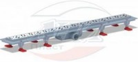 АНИ пласт TLQ1385G Трап "Бриз" пласт. линейный сухой 850Х62 выпуск 40мм реш. сталь глянец