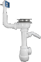 Aquant B0146-29-MR Сифон 3 1/2"х40, 1 отв. быт/тех.,реш. 115мм, гибк. прям. пер.