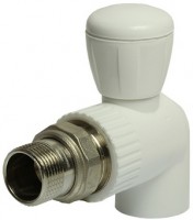 ПП  Кран шаровый  д/радиат. УГЛ. 20х1/2''  AQUAGID БЕЛЫЙ (Россия)
