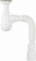 Aquant B0515-30-MR Сифон 1 1/2"х40, с удл.горл., реш. 70мм, гофра, 40х40/50