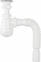 Aquant PB0115-30-MR Сифон 1 1/2"х40, ПЛАСТ. реш. 70мм, гофра, 40х40/50