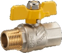 КРАН  шар. ГАЗ   1/2"  ВР-НР БАБОЧКА ZEGOR GN11 (CW617N) полнопроходной, индив. уп.