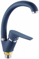 Смеситель для кухни POTATO   P59222-14   ø40   БОК руч  креп гайка      ХРОМ -СИНИЙ