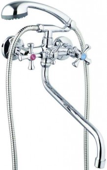 Смеситель для ванны G-LAUF QFR7-A827 с круглым пов. изл.,кер. (1/2") 180°,шар.переключение