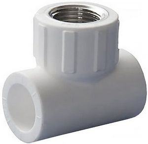 ПП  Тройник комб.  гайка 20*1/2"*20   ПОЛИТЭК БЕЛЫЙ