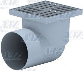 АНИ пласт TQ1112 Трап гориз-ый нерег. с выпуском 110мм, с нерж. реш. 150х150 сухой