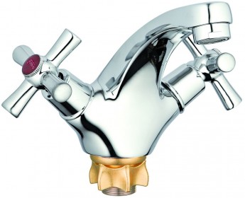 Смеситель для раковины G-LAUF QMT1-A722 монолитный, кер. (1/2") 180°, шпилька
