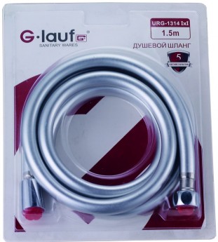Шланг для душа G-LAUF URG - 1314 1,5 м. TWISTFREE 360, увел. диам. шланга, ЛЮКС блистер