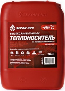 яТеплоноситель Sezon Pro-65, 20 кг, на осн. этиленгл. (концентрат)