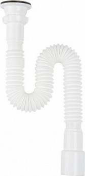 Aquant F103-60-MR Гофросифон 1 1/2"х40/50, 335-755мм, винт 70мм, вып. нерж. сталь